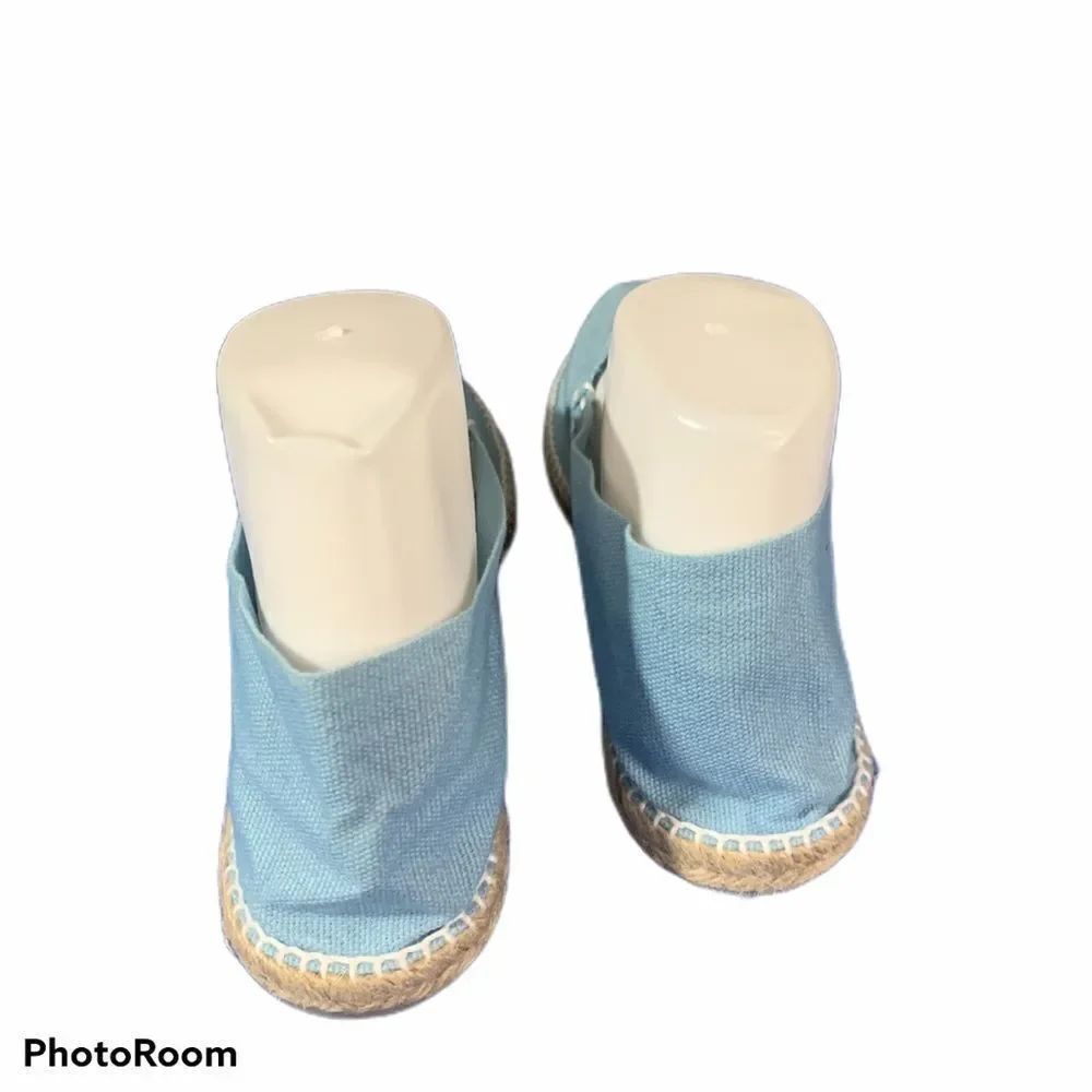 Light Blue Canvas Espadrilles‎